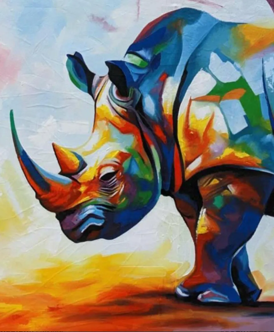 img art Colorful Rhino 2x