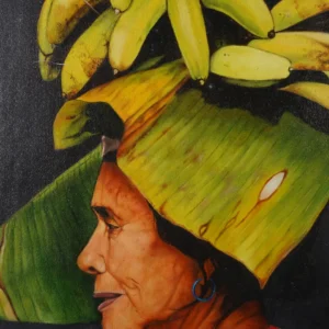 img art Old woman selling bananas 1