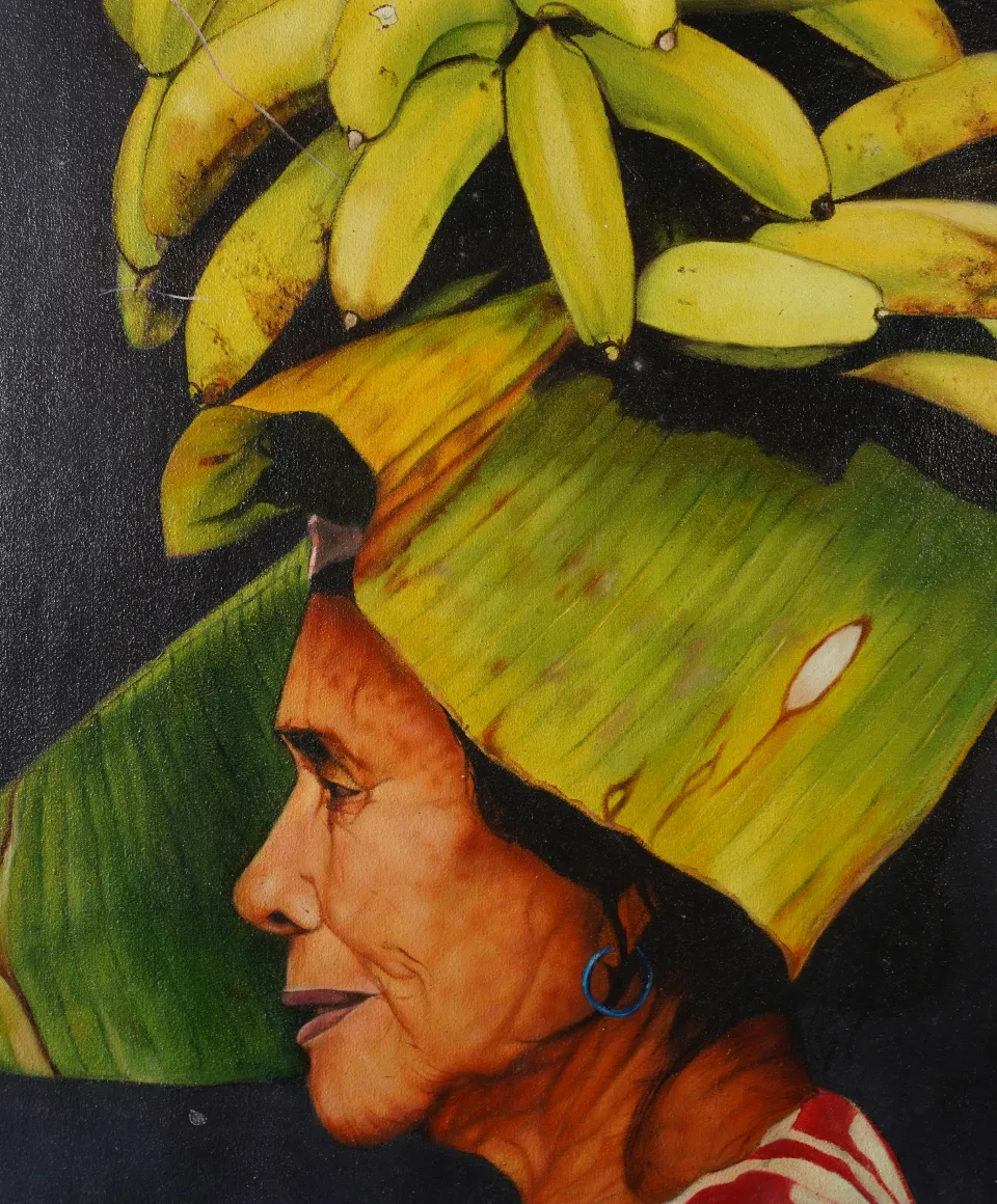 img art Old woman selling bananas 1