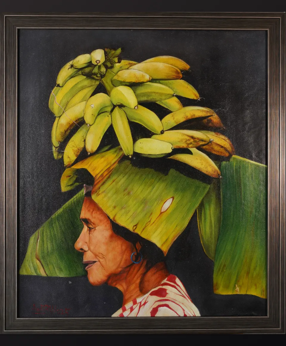 img art Old woman selling bananas 2